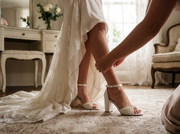 Braut Sandalette weiss mit Perlen Ivory - Roxy Pearl