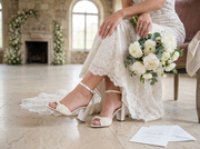 Braut Sandalette weiss mit Perlen Ivory - Roxy Pearl