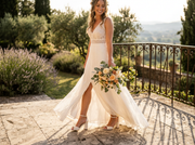 Braut Sandalette weiss mit Perlen Ivory - Roxy Pearl