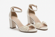 Braut Sandalette weiss mit Perlen Ivory - Roxy Pearl