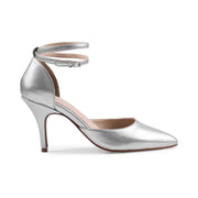 Brautschuhe geschlossen silber - Personalisierbar - Bequeme Hochzeitsschuhe für die Braut - Blaze