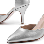 Brautschuhe geschlossen silber - Personalisierbar - Bequeme Hochzeitsschuhe für die Braut - Blaze