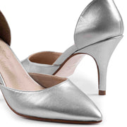 Brautschuhe geschlossen silber - Personalisierbar - Bequeme Hochzeitsschuhe für die Braut - Blaze