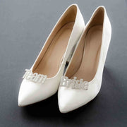 Schuhclips Braut / Hochzeit/ Schmuck / JGA / TEAM BRIDE SILBER