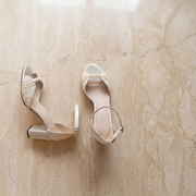 Braut Sandalette weiss mit Perlen Ivory - Roxy Pearl